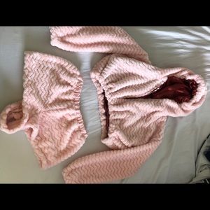 Cropped Fuzzy Lounge Set